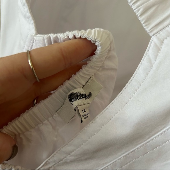 Madewell Seamed Poplin Maxi Dress Sundress 100% Cotton White $158 NWT‎ Size 12 - Picture 9 of 12